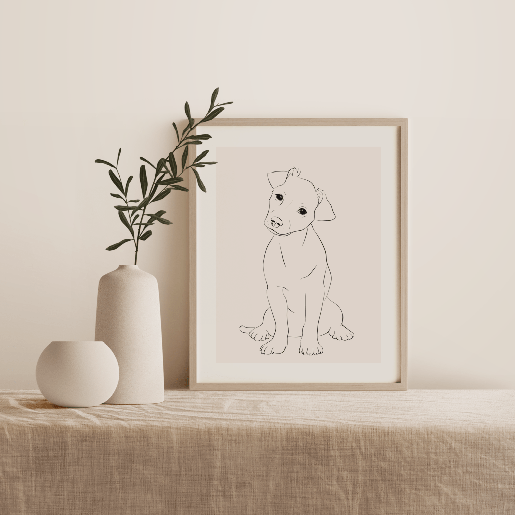 Wir illustrieren Dein Tierfoto als Line Art&nbsp;Poster